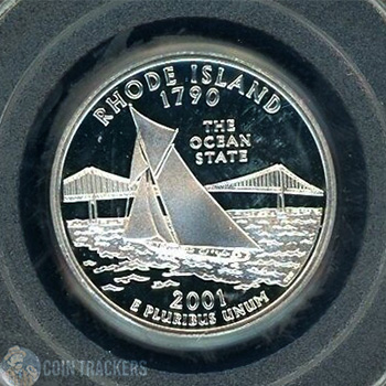 2001 Silver Proof Rhode Island
