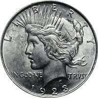 1925 Peace Silver Dollar Value Chart