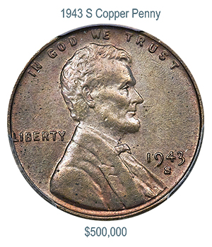 1944 S Copper Penny Error