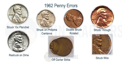 Penny Errors from 1962
