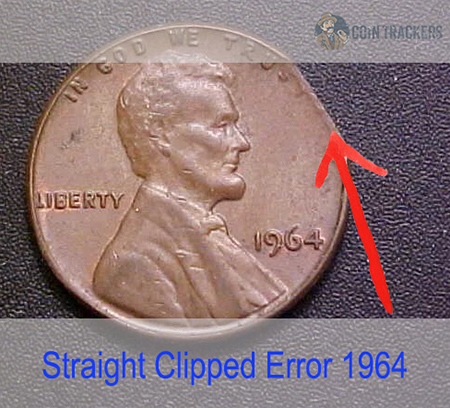 1964 Straight Clipped Planchet Error