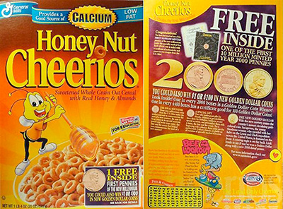 2000 Cheerios Penny Cereal Box