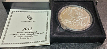 2012 5 OZ Silver Coin