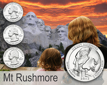 South Dakota Mt Rushmore Quarter