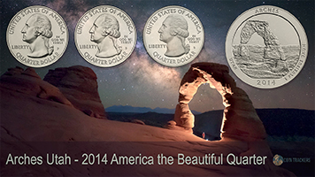 2014 Arches Utah Quarter