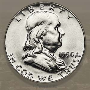 Ben Franklin Silver Half Dollar