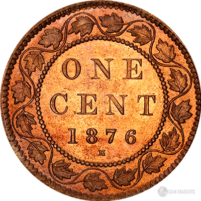 1876 H Canadian Victoria Cent