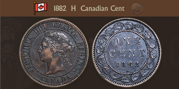 1882 H Canadian Large Cent