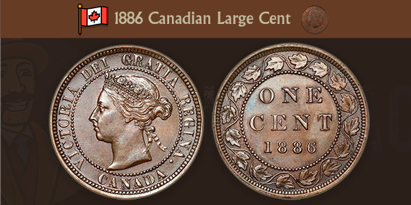 1886 Canadian Large Cent