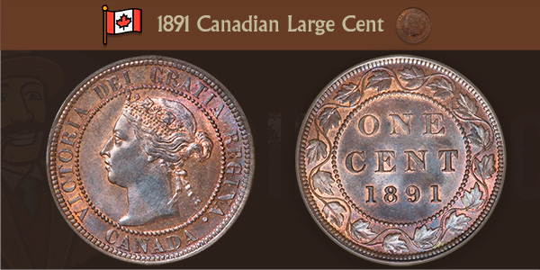 1891 Canadian Large Cent