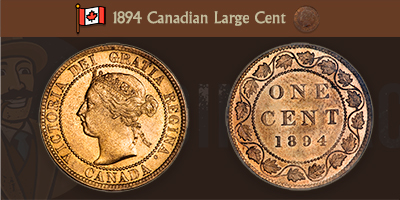 1894 Canadian Large Cent