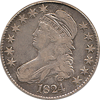 1824 Capped Bust Half Dollar