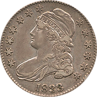 1833 Capped Bust Half Dollar