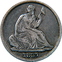 1837 Seated Liberty Dime