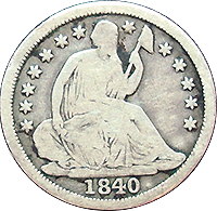 1840 Seated Liberty Dime