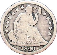 1840 O Seated Liberty Dime