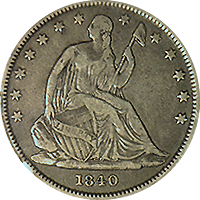 1840 O Seated Liberty Half Dollar