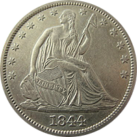 1844 Seated Liberty Half Dollar