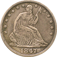 1847 O Seated Liberty Half Dollar