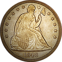 1848 Seated Liberty Dollar