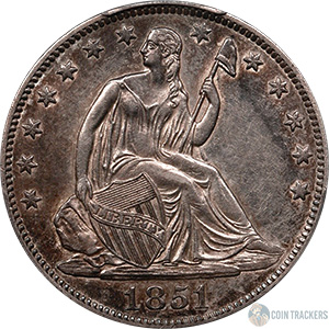 1851 O Seated Liberty Half Dollar