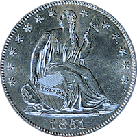 1851 O Seated Liberty Half Dollar
