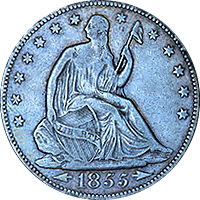 1855 Seated Liberty Half Dollar