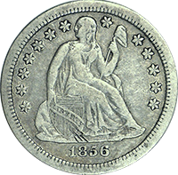 1856 Seated Liberty Dime