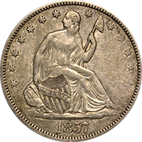 1857 Seated Liberty Half Dollar