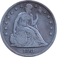 1861 Seated Liberty Dollar