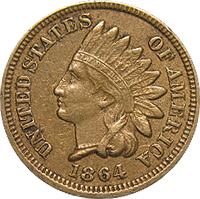 1864 Indian Head Cent (Not Copper)