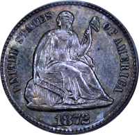 1872 CC Seated Liberty Dime