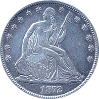 1872 CC Seated Liberty Half Dollar