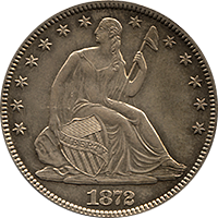 1872 Seated Liberty Half Dollar