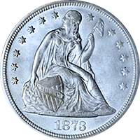1873  Liberty Seated Dollar Value