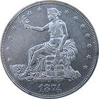 1874 S Trade Dollar