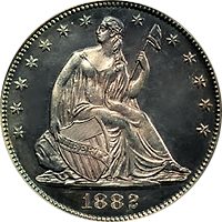 1882 Seated Liberty Half Dollar