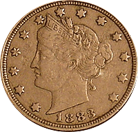 1883 Liberty Head V Nickel