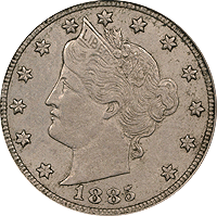 1885 Liberty Head V Nickel