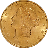 1885 S Liberty Head Double Eagle