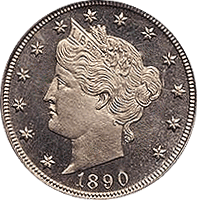 1890 Liberty Head V Nickel