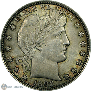 1892 S Barber Half Dollar