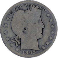 1893 Barber Half Dollar