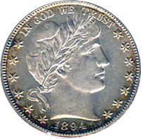 1894 Barber Half Dollar