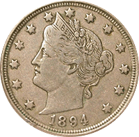 1894 Liberty Head V Nickel