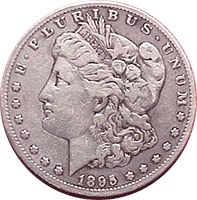 1895 O Morgan Silver Dollar