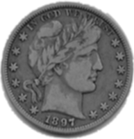 1897 S Barber Half Dollar
