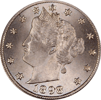 1898 Liberty Head V Nickel