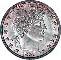 1899 O Barber Half Dollar