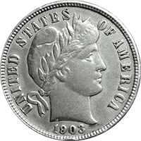Barber Dime Value